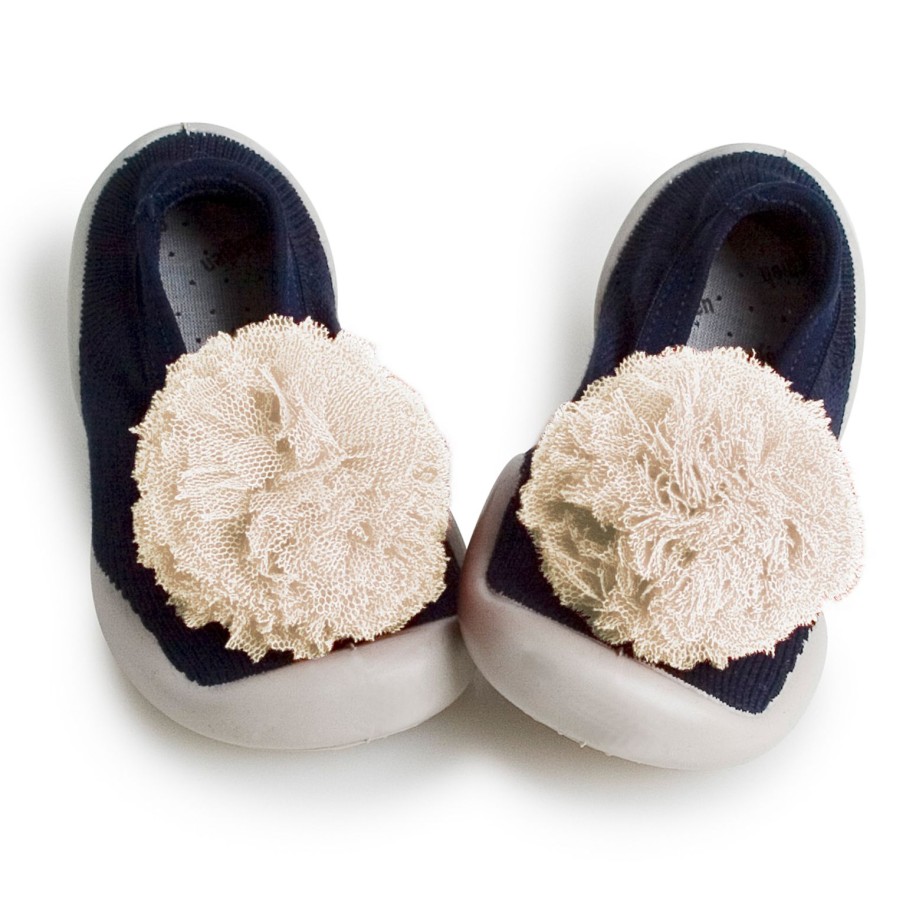 Femme Collégien Ballerines / Espadrilles | Ballerines Avec Pompons Tulle Doux Agneaux