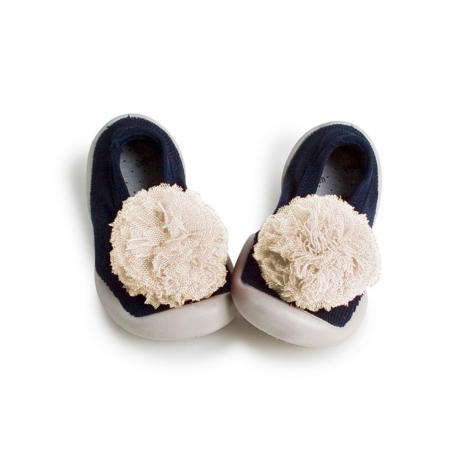 Femme Collégien Ballerines / Espadrilles | Ballerines Avec Pompons Tulle Doux Agneaux