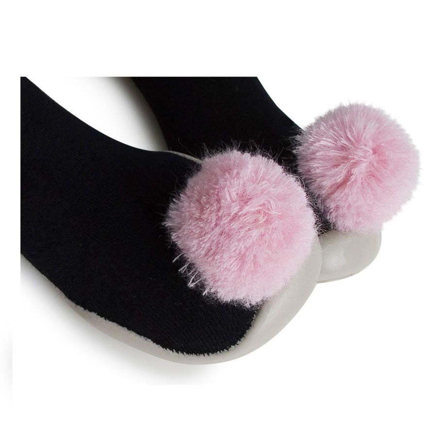 Femme Collégien Chaussons | Chaussons Avec Pompons Rose