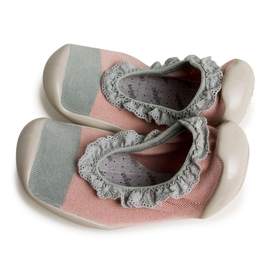 Enfant Collégien Ballerines / Espadrilles | Coquillages Avec Broderie Anglaise